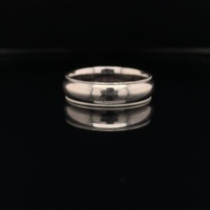 Men's Platinum Wedding Ring Band 6.3 grams