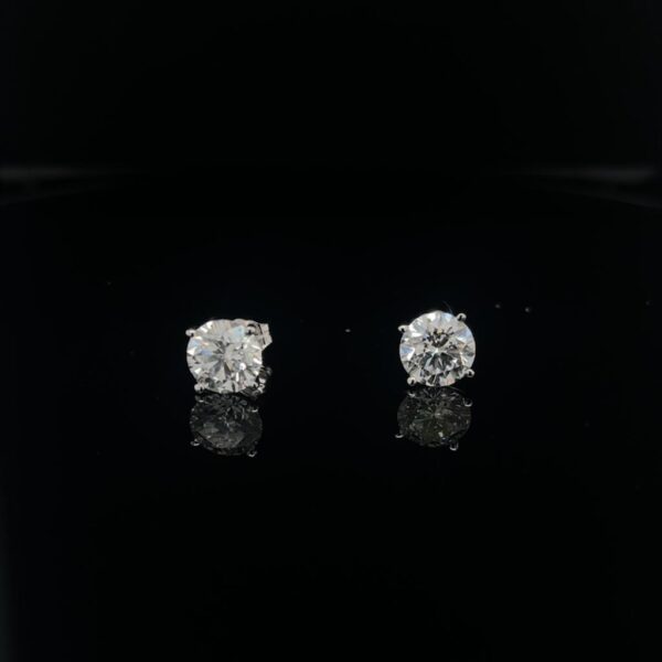 14K White Gold Lab-Grown 1.44ct Diamond Stud Earrings