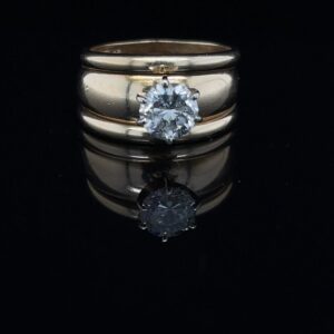 14K Yellow Gold Single Solitaire Engagement Ring